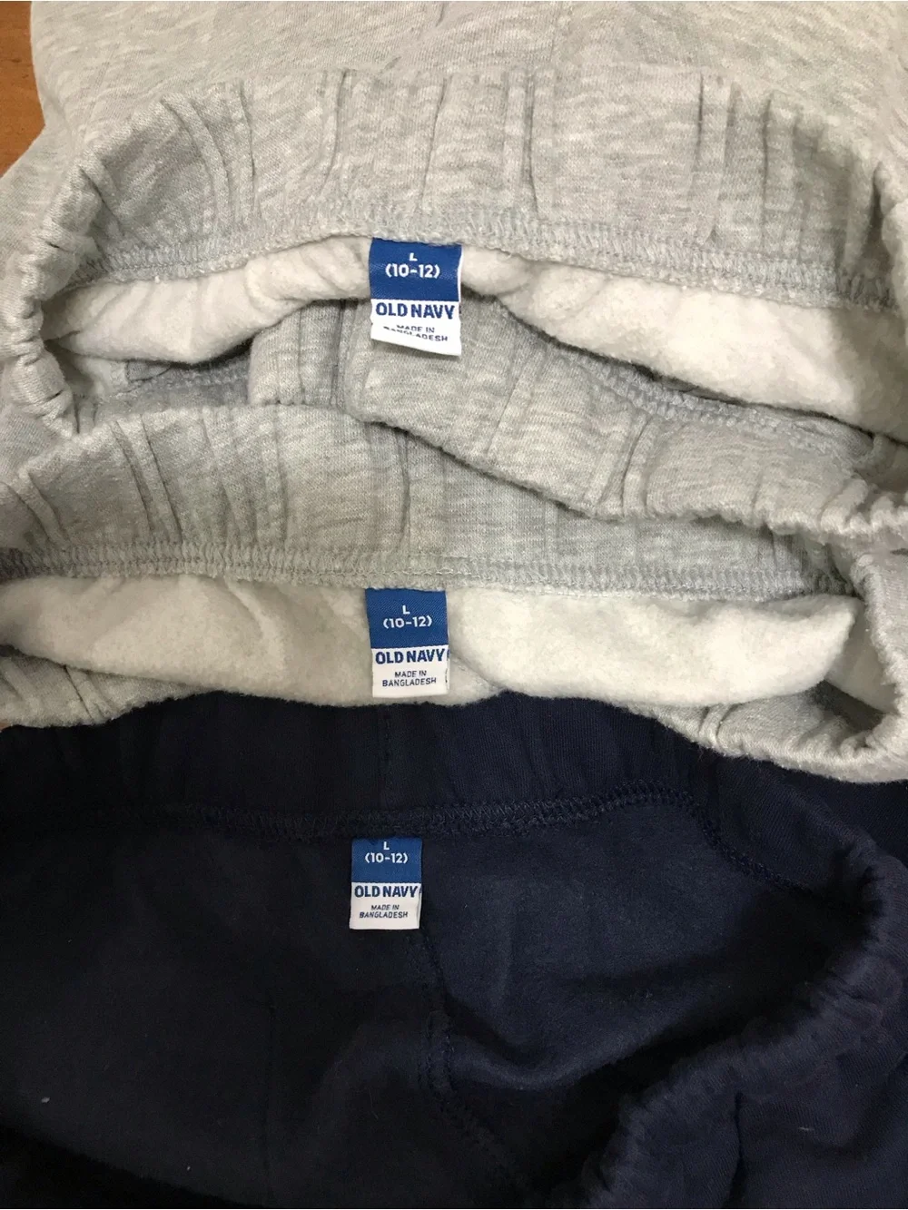 Old Navy Boys L Sweatpants - Gray & Navy Cozy Joggers